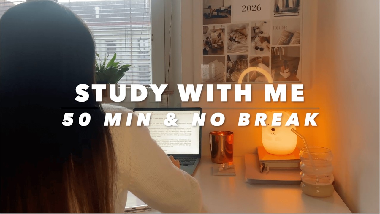 50 min Study with me🤍| Cozy Lo-fi music