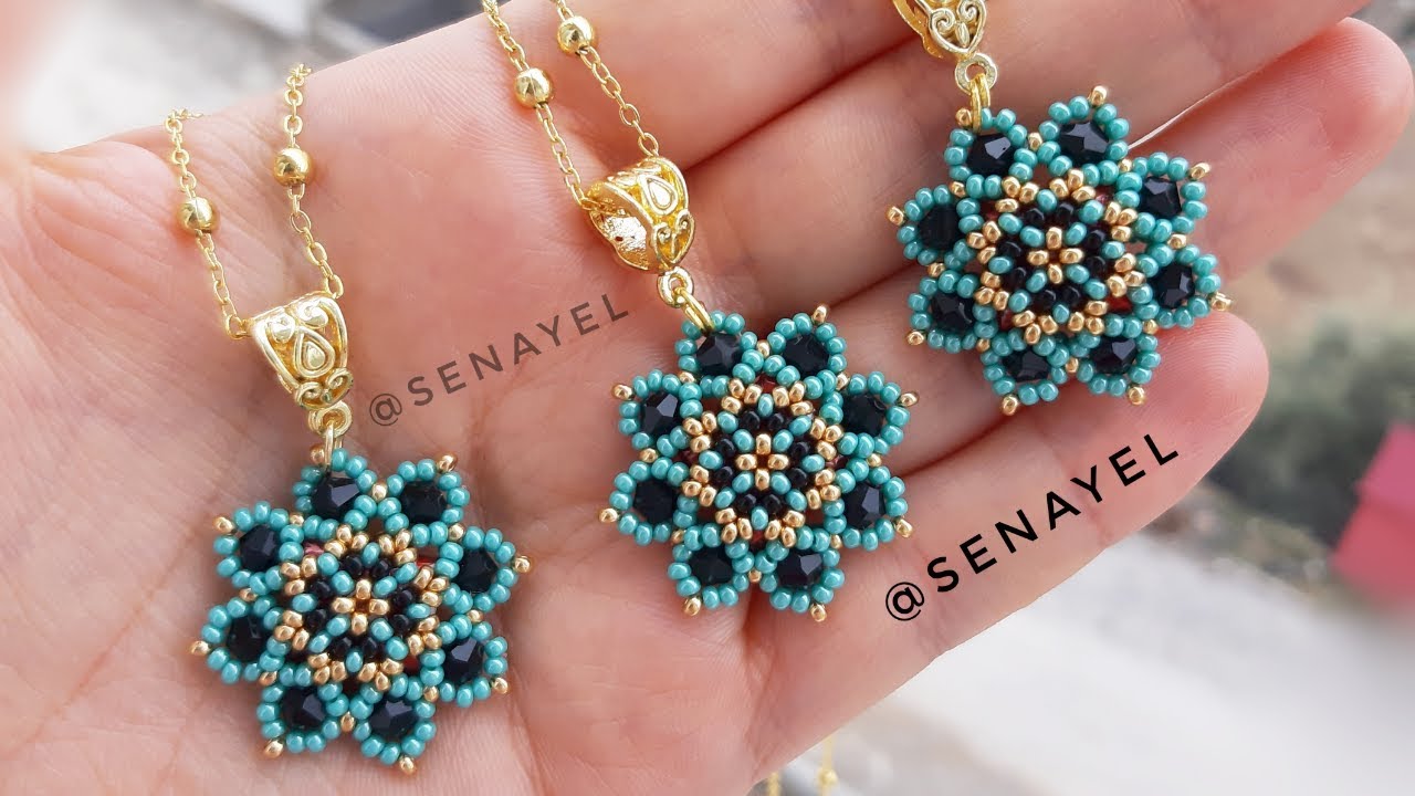 Kum Boncuktan Kafes Cevşen Yapımı || Beaded Necklace Making || #tutorial