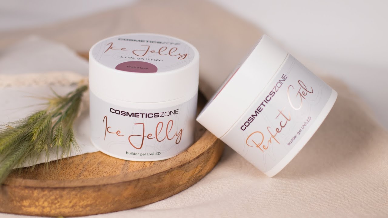 Jednofazowe, budujące żele Cosmetics Zone - prezentacja na paznokciach