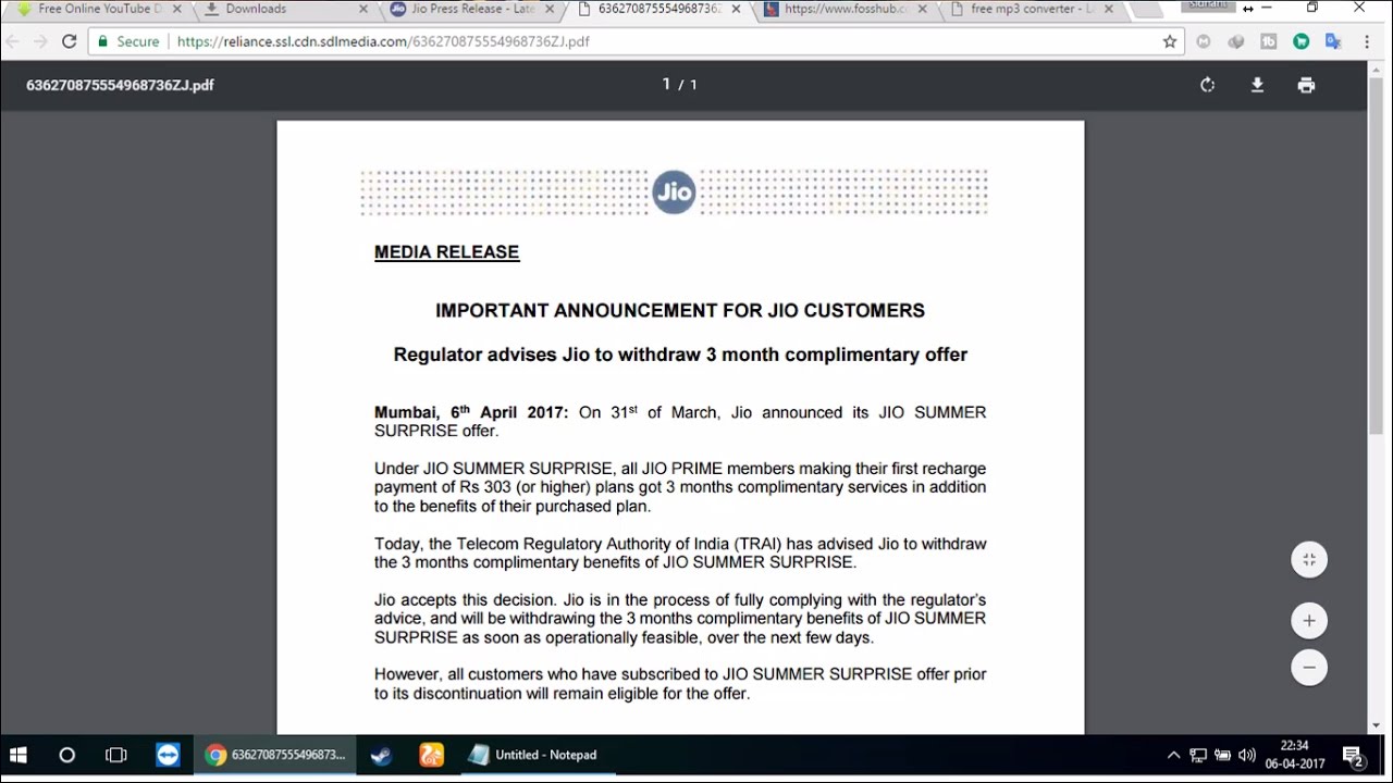 JIO SUMMER SURPRISE OFFER ENDING(DON'T MISS)!!!