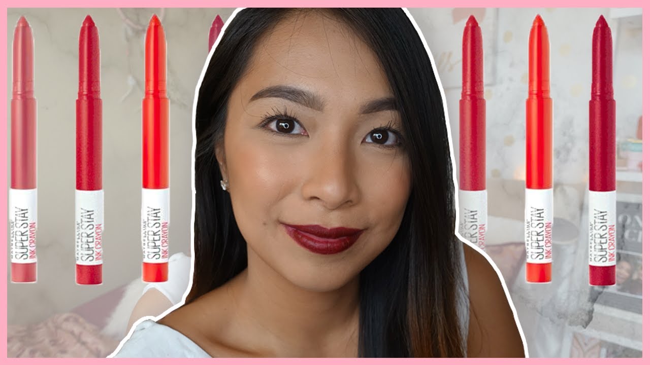 NEW Maybelline Superstay Matte Ink Crayon | Lip Swatches + Review