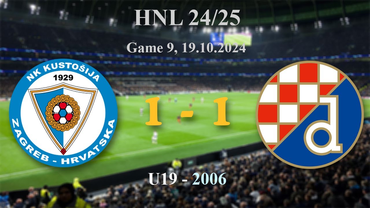 9. 2006 U19  Kustošija 1-1 Dinamo, HNL 24/25, 19.10.2024 #croatiafootball #hnl