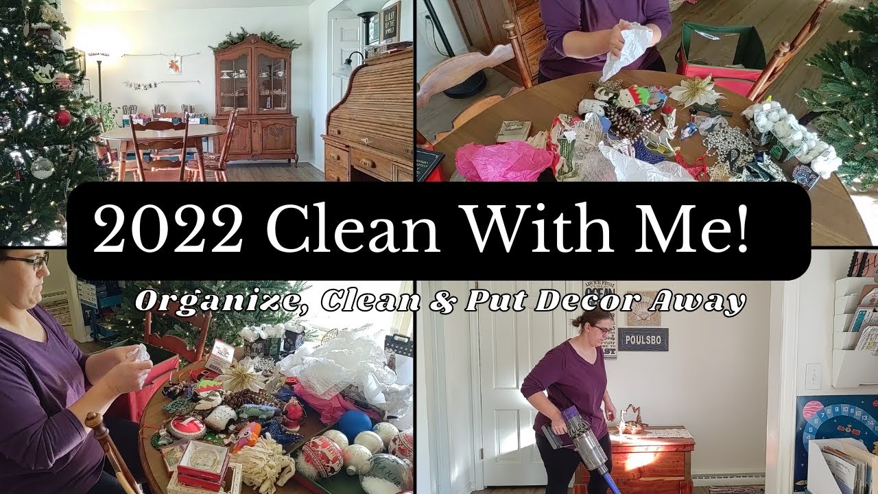 Clean with Me January 2022 | Organizing and Putting Christmas Decorations Away| Mega Motivation