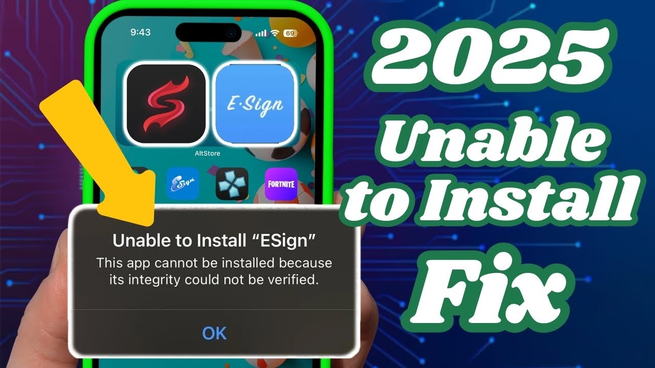 Исправление Esign/Scarlet | Установка IPA-файлов на iPhone/iPad при ошибке &laquo;Не удалось установить...
