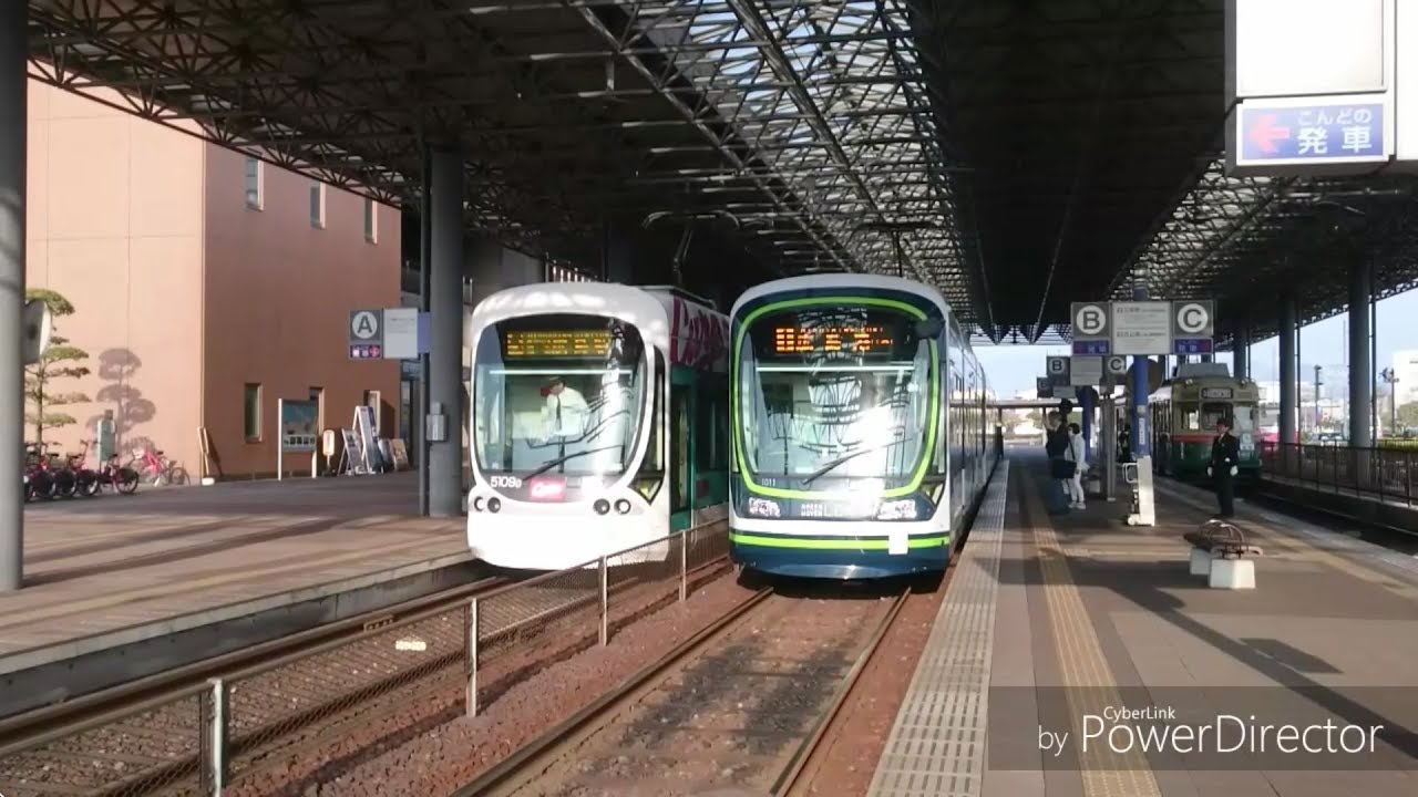 【定点観察】平日朝ラッシュの広島港電停 Hiroshima-port terminal morning rush hour