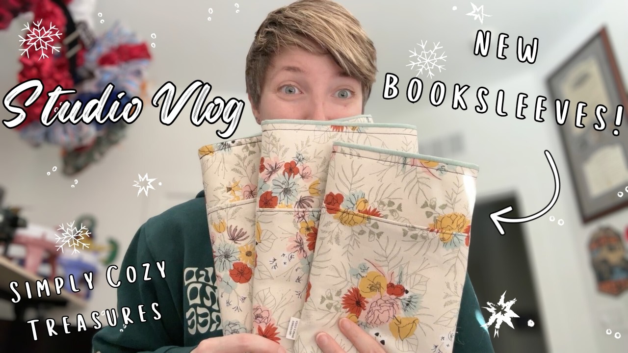 A Cozy Studio VLOG | Making a Book Sleeve