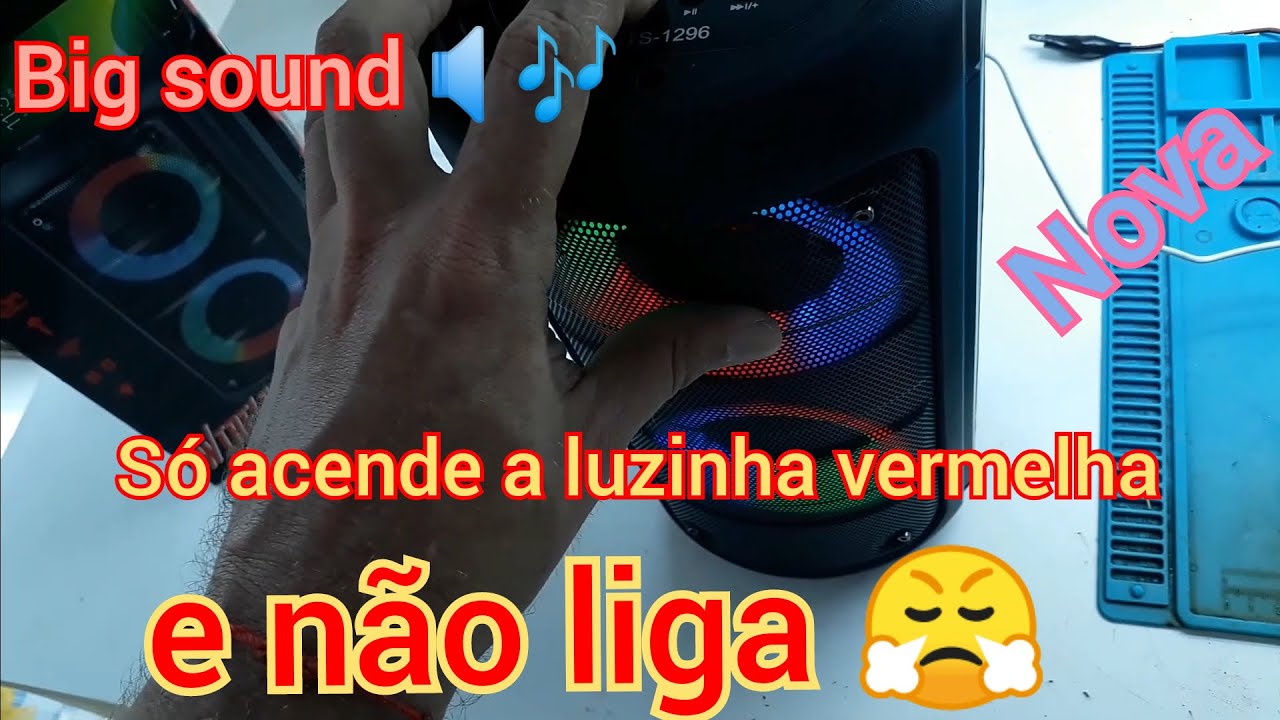 Caixa som BIG SOUND KTS-1296 não liga e não carrega, ci LTH7 (LP4054) veja o motivo ! 🔊