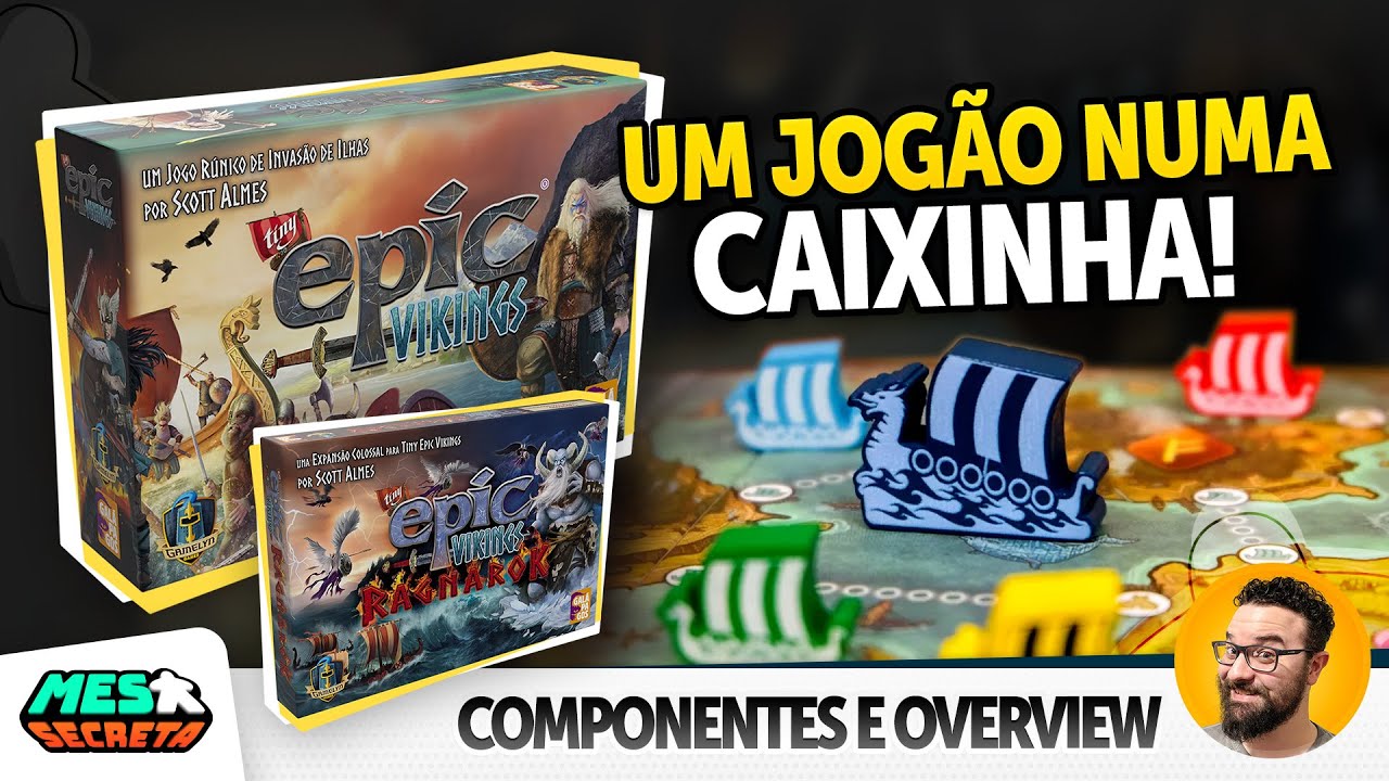 Tiny Epic Vikings + Expansão Ragnarok | Visão Geral e Componentes