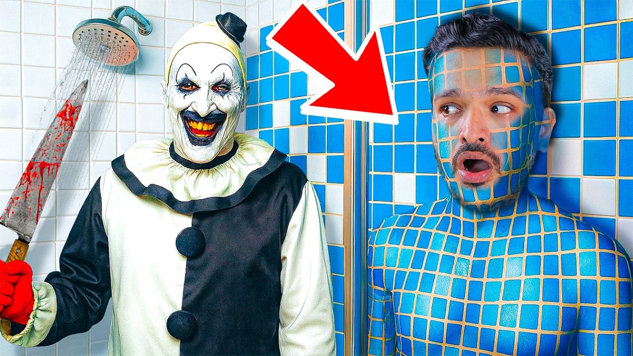 We Hide Inside a Haunted Clown House!!!