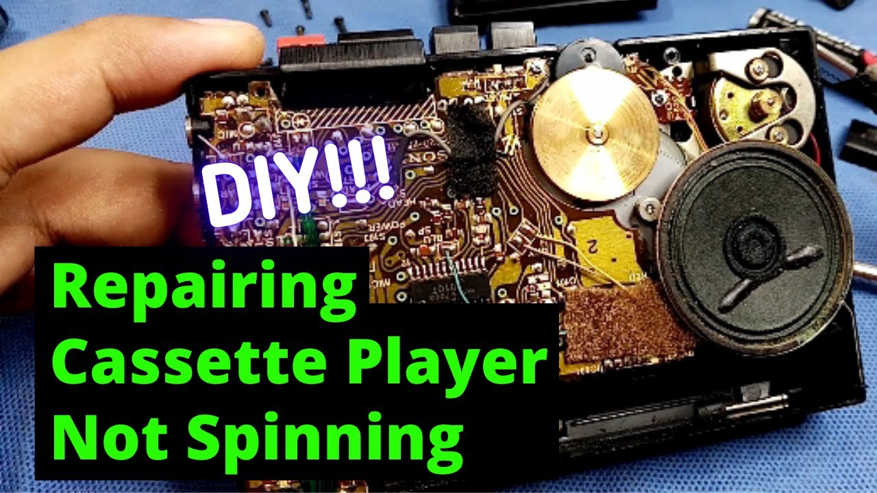 How to repair cassette player not spinning PLAY FF and REW || Sony TCM-17
