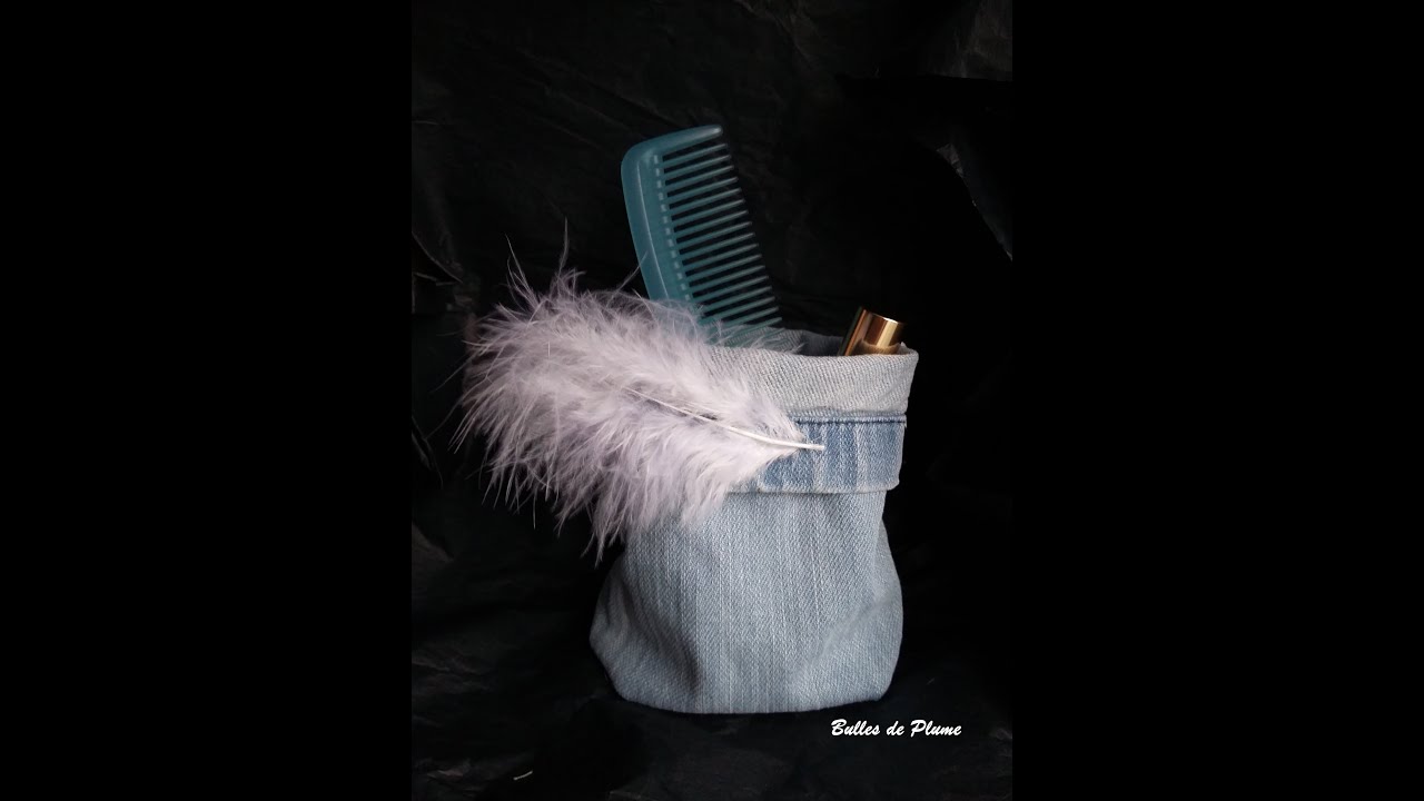 Bulles de Plume - DIY - panière en jean recyclé