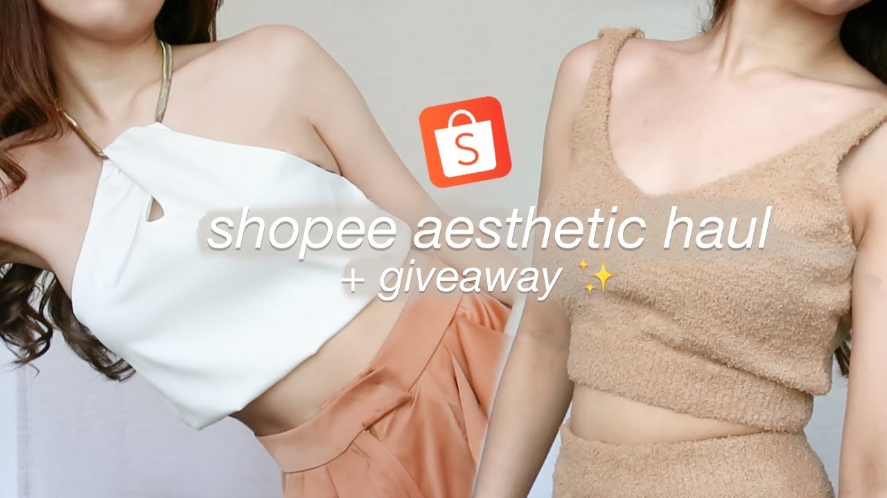 shopee aesthetic clothing try on haul 2021 | shopee basics loungewear sets ph