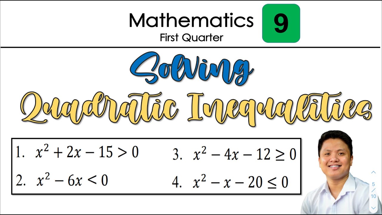 How to Solve Quadratic Inequalities | Quadratic Inequality | Grade 9
