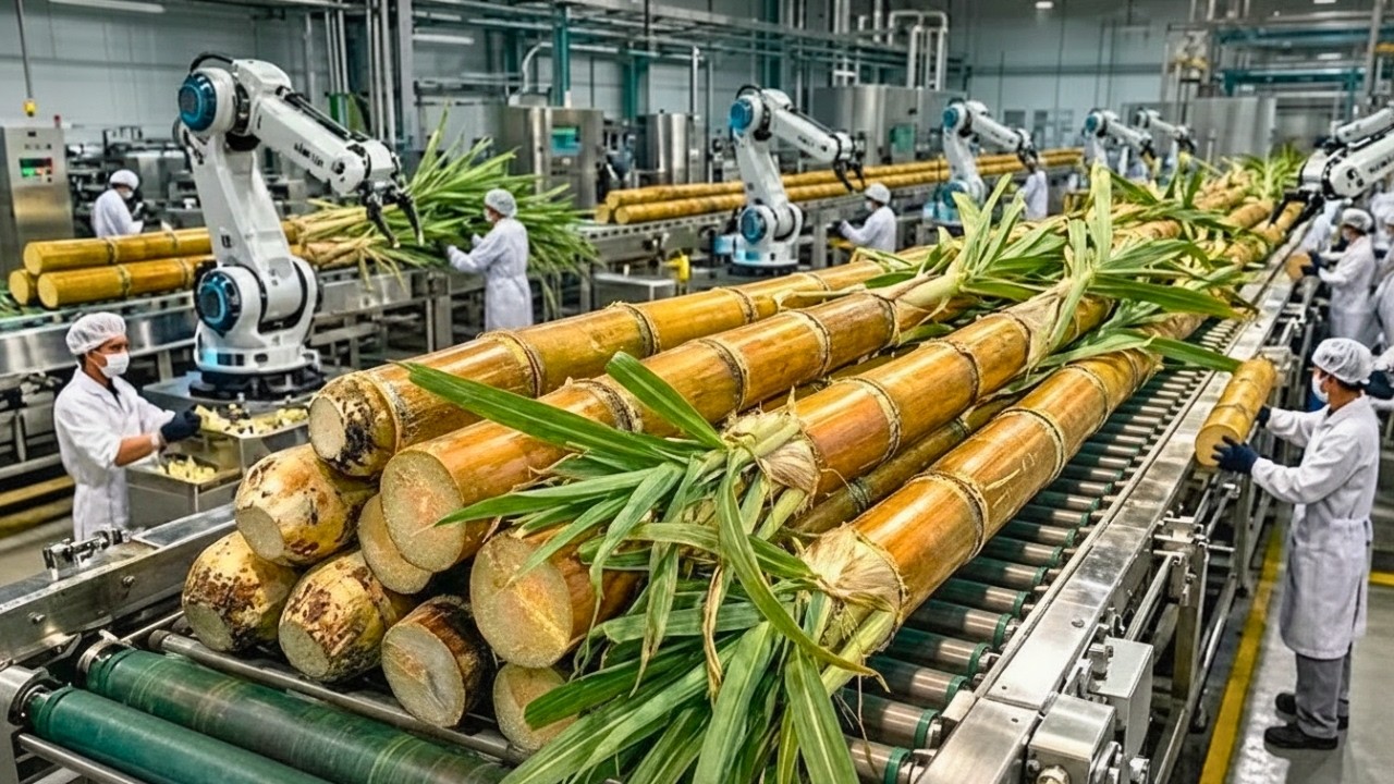 Inside a High-Tech Sugarcane Factory You’ve Never Seen Before (Full process )