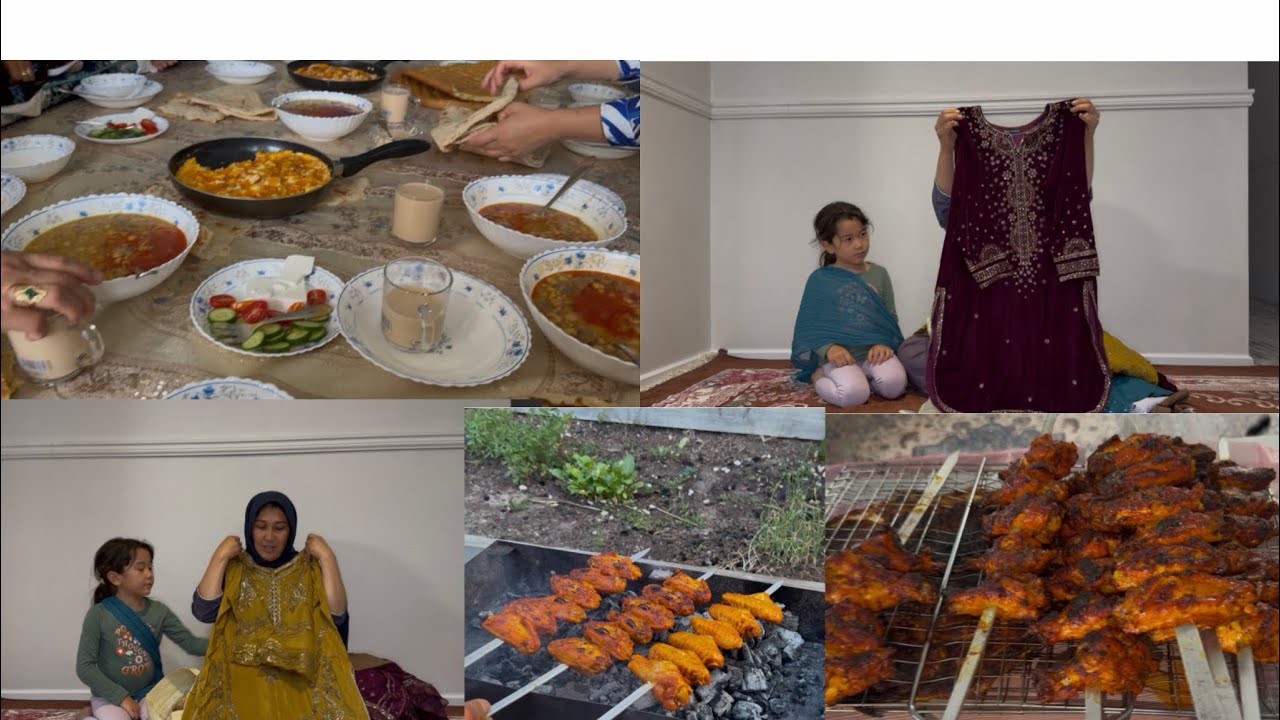 Breakfast Gathering/A Gift 🎁 for us From my sister’s family/ BBQ Night/تشکر زیاد از تحفه❤️