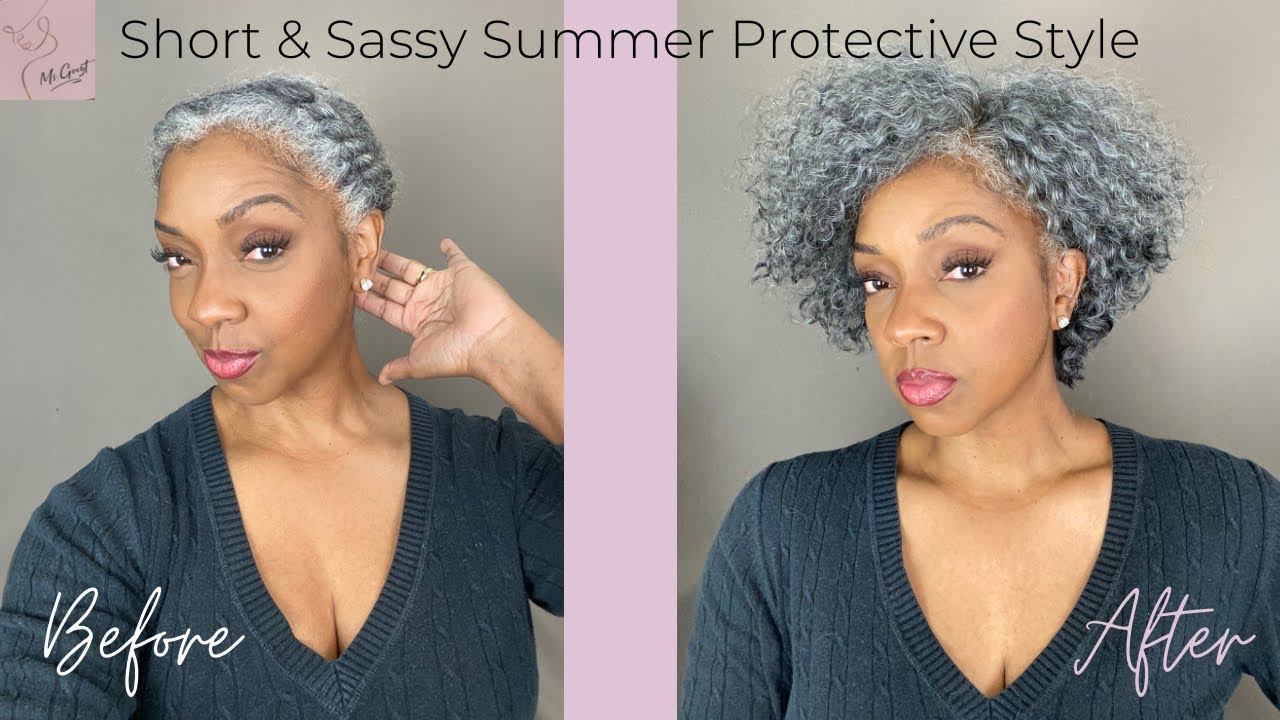 Short & Sassy Summer Protective Style | Natural Hair Wigs @Ms Greyt