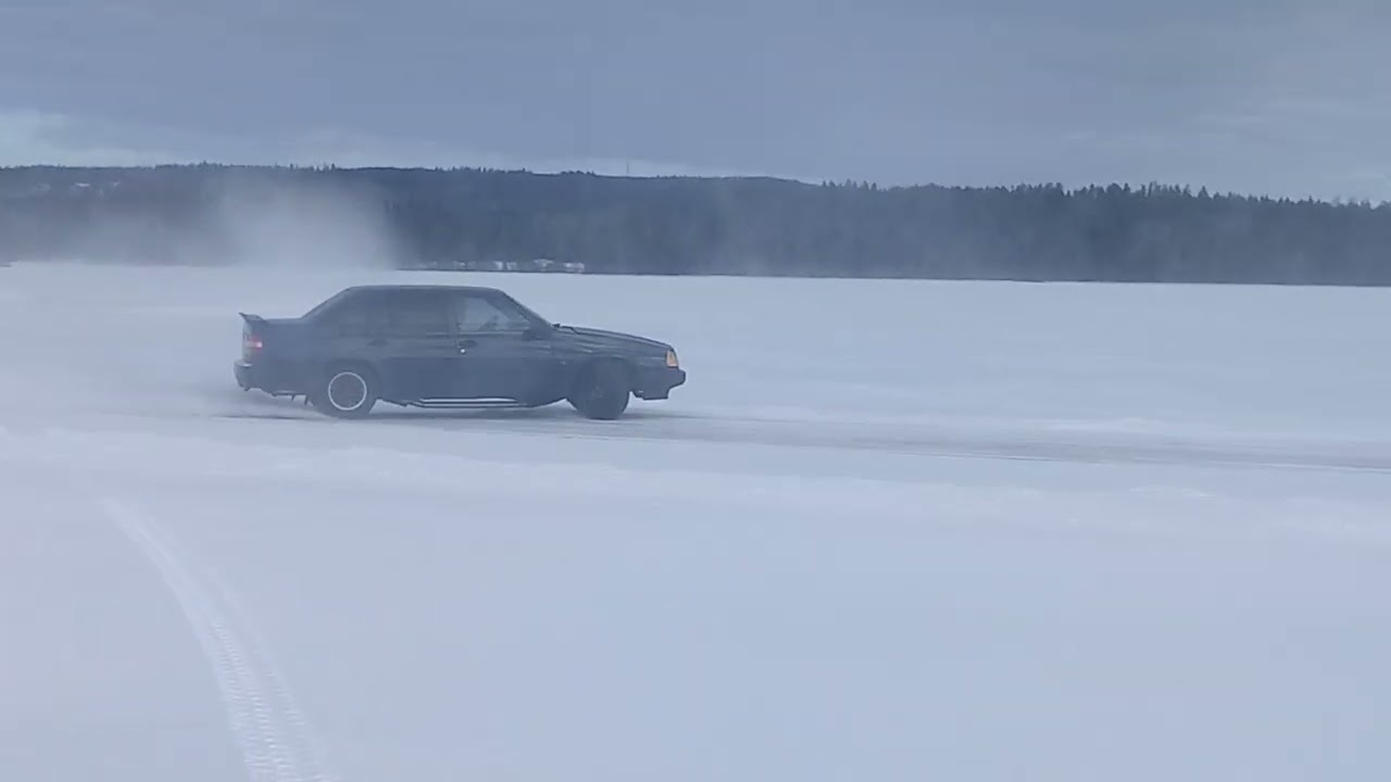 Burning rubber in ice.