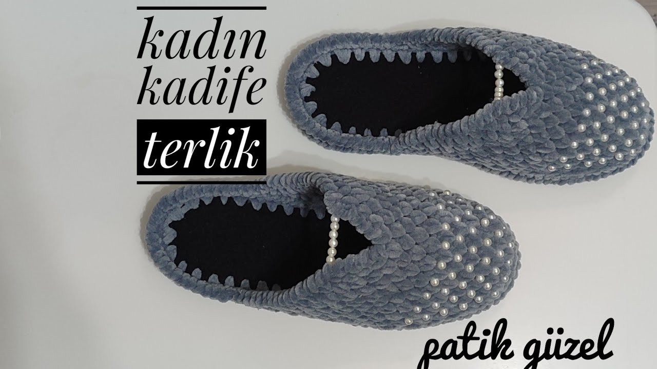kadın terlik. #kadifeterlik #terlik #kadifeip #örgümodelleri #tığişi 