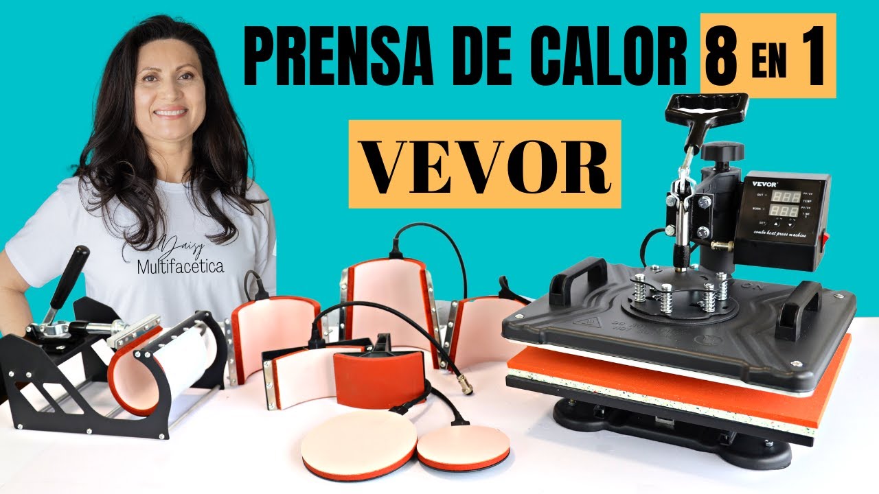 Como usar Prensa Térmica VEVOR 8 en 1 para Sublimación y Mas: Unboxing, Como Ensamblarla y su Uso.