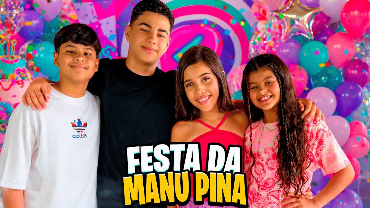 TUDO QUE ACONTECEU NA FESTA DA MANU PINA 11 ANOS🎉Lorena quis levar tudo para casa😱