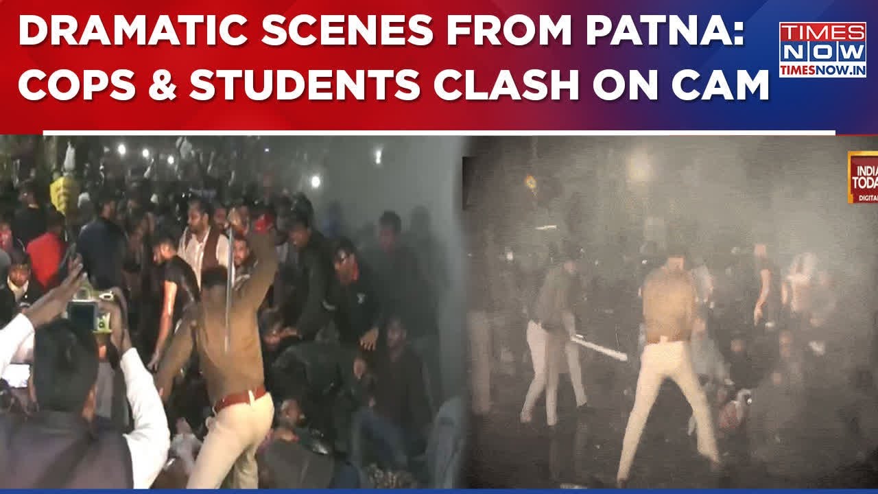 Dramatic Scenes From Patna, Police Resorts To Lathi Charge Against Students Seeking Re-Exam