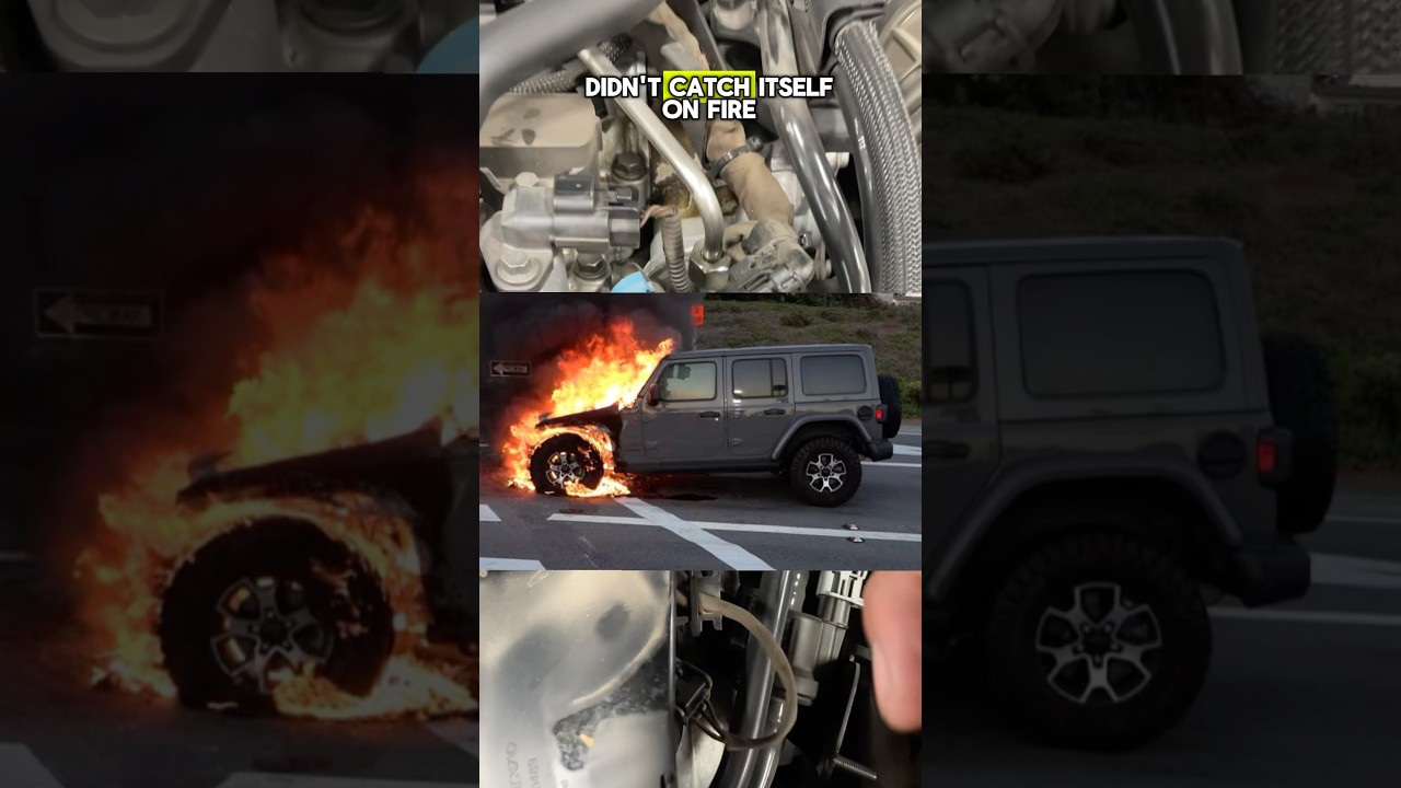 Car Almost Caught Itself Of Fire, Fuel Leak #fire #car #accident