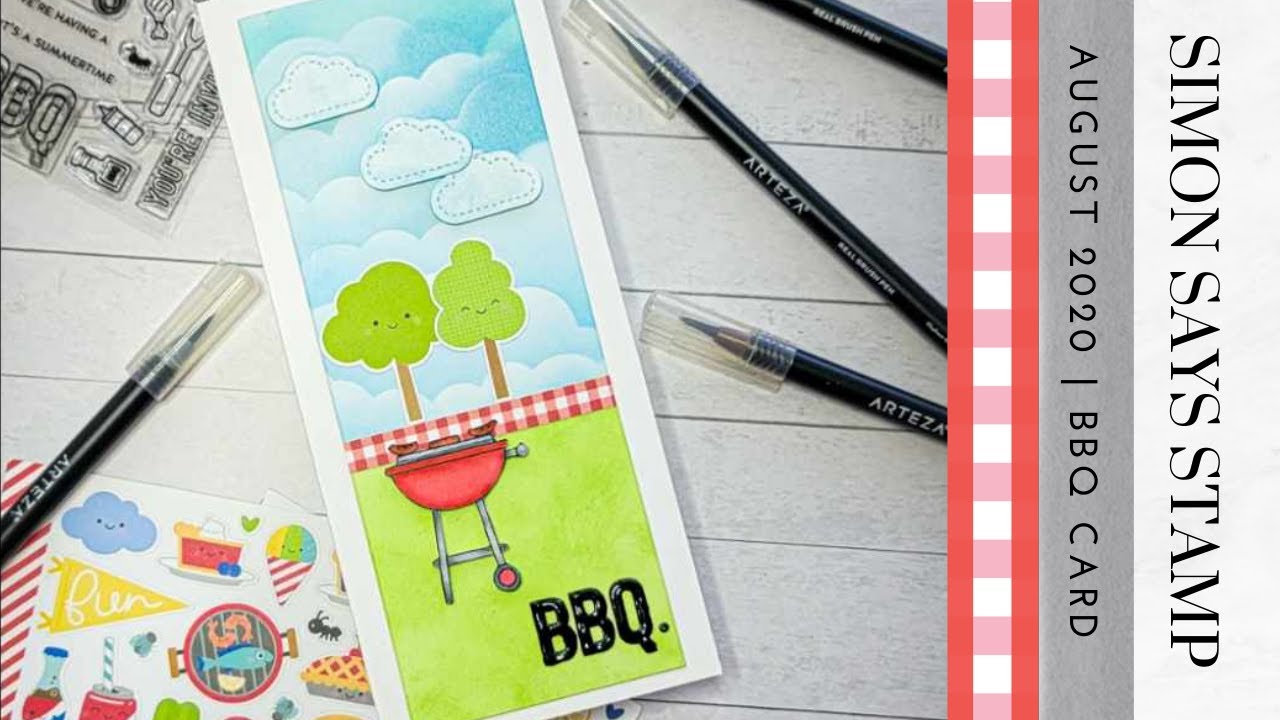 Simon Says Stamp | August 2020 | BBQ Ink Blending Card