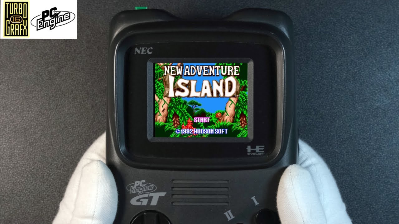 New Adventure Island NEC PC Engine GT (TurboExpress) Handheld Gameplay