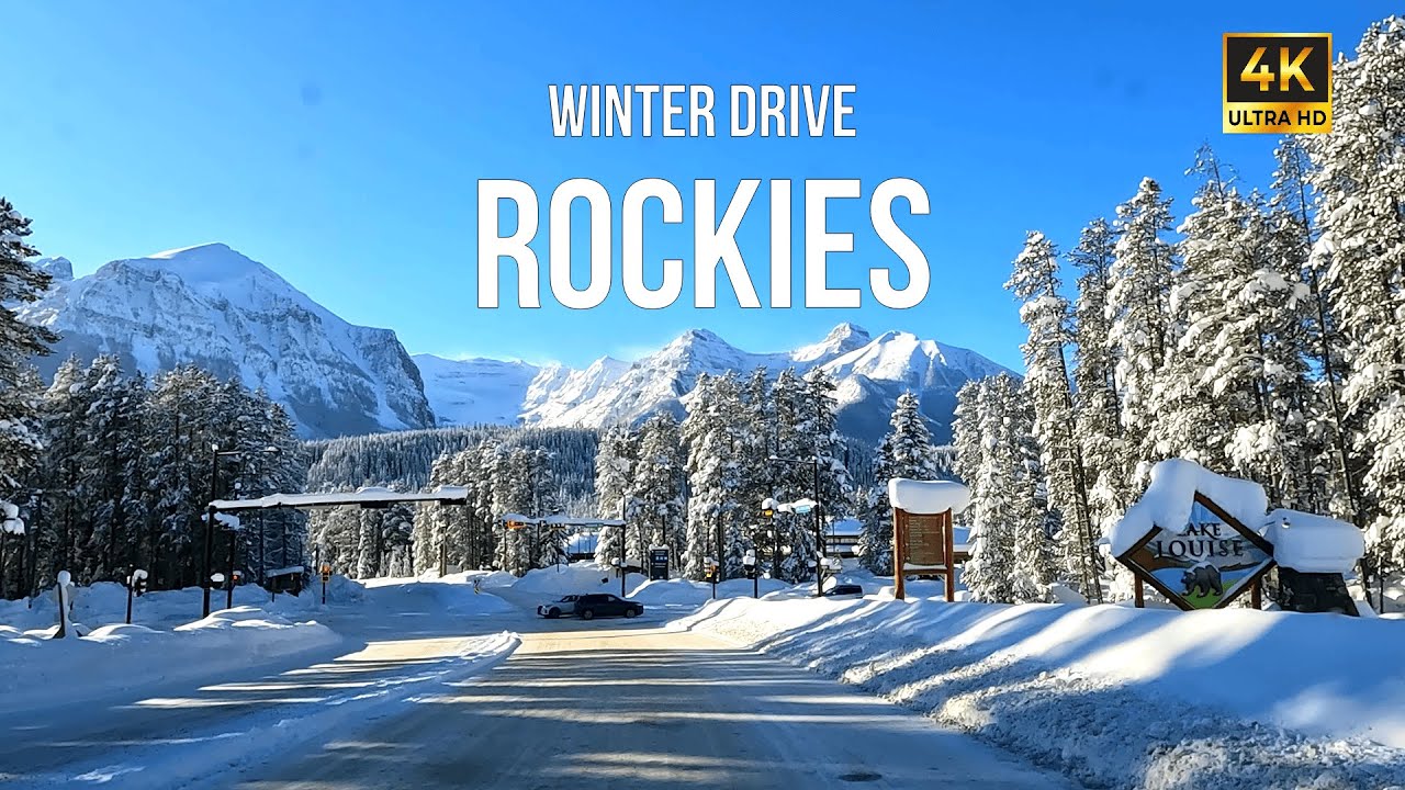 Winter Drive Through the Rocky Mountains, Canada 🇨🇦 | Golden to Lake Louise | Banff National Park