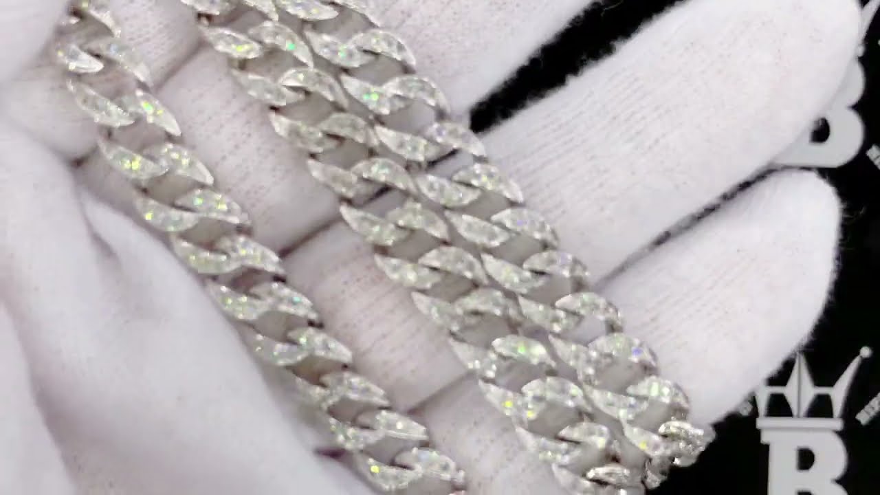 Miami Cuban CZ 8MM Rhodium Iced Out Chain | Bling Bling Jewelry