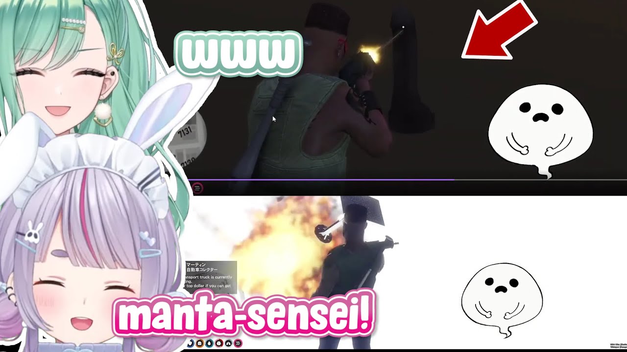 Beni and Mimi laugh so hard at Manta-sensei got blown up by d*ldo [VSPO ENG Sub]