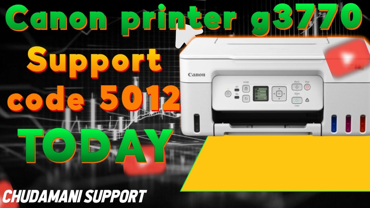 Canon printer g 3770 support code 5012 solution in Hindi || chudamani support 