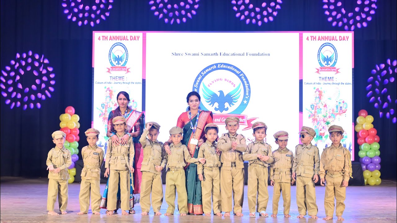 Police Mashup Dance | LKG Group | Flying Birds Pre‑School | Phursungi | Annual Function 2025‑26