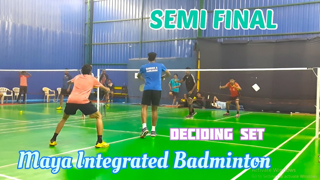 MAYA BADMINTON TOURNAMENT - SEMI FINAL || NAVEEN/GANESH vs GANESH/RAJ || Men Doubles - Coimbatore
