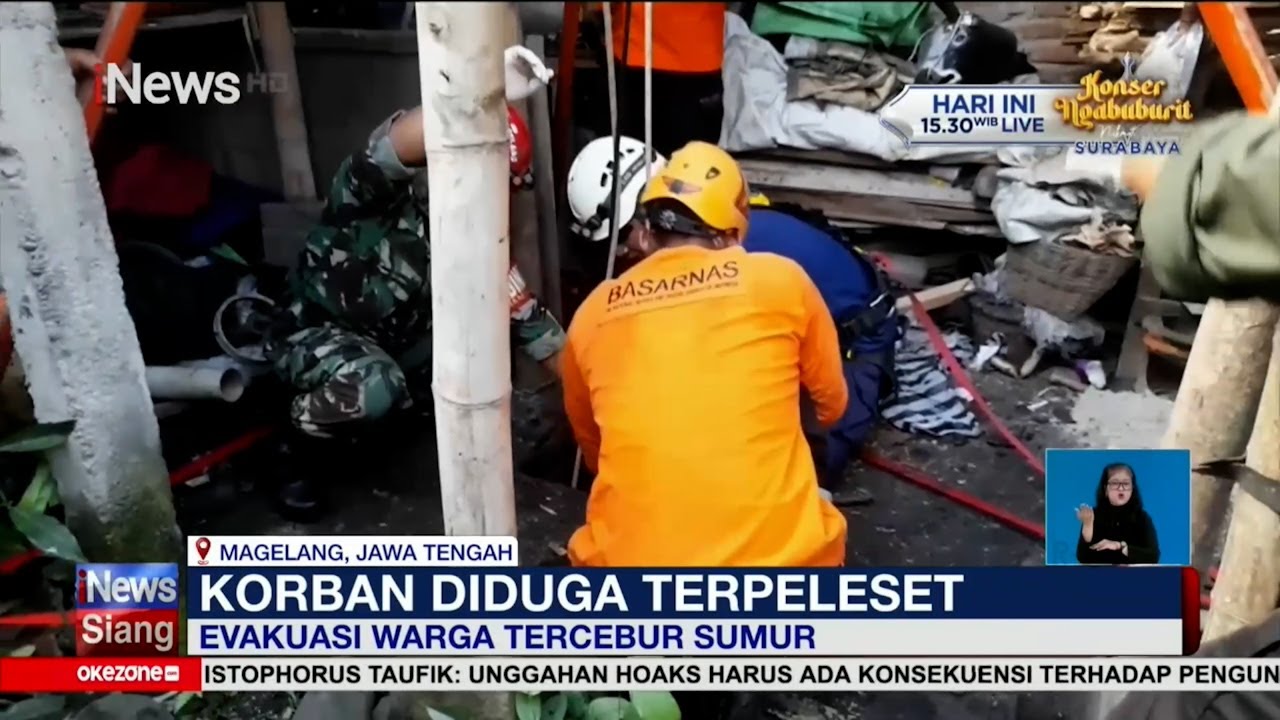 Diduga Terpeleset, Seorang Wanita Tercebur Sumur 15 Meter Berhasil Dievakuasi Tim Gabungan