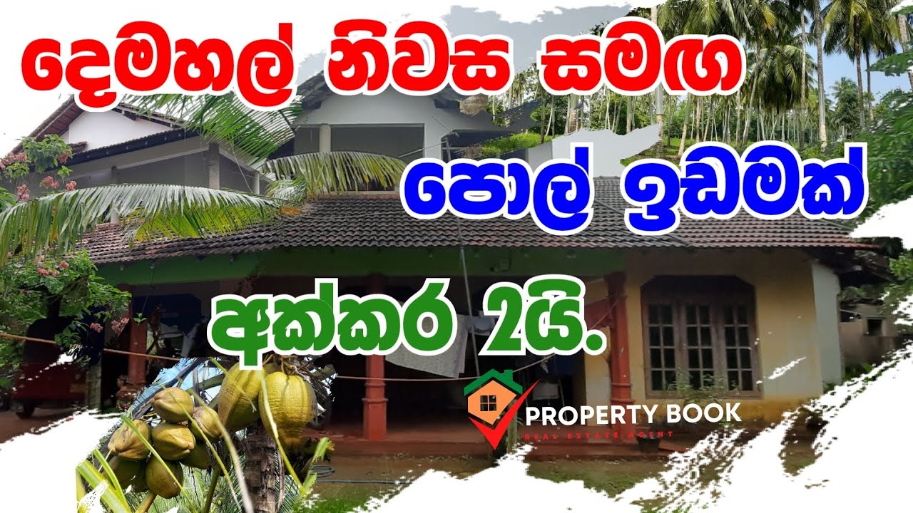 Tow House and coconut land for sale in Nikaweratiya -  දෙමහල් නිවස සමඟ පොල් ඉඩමක් නිකවැරටියෙන්