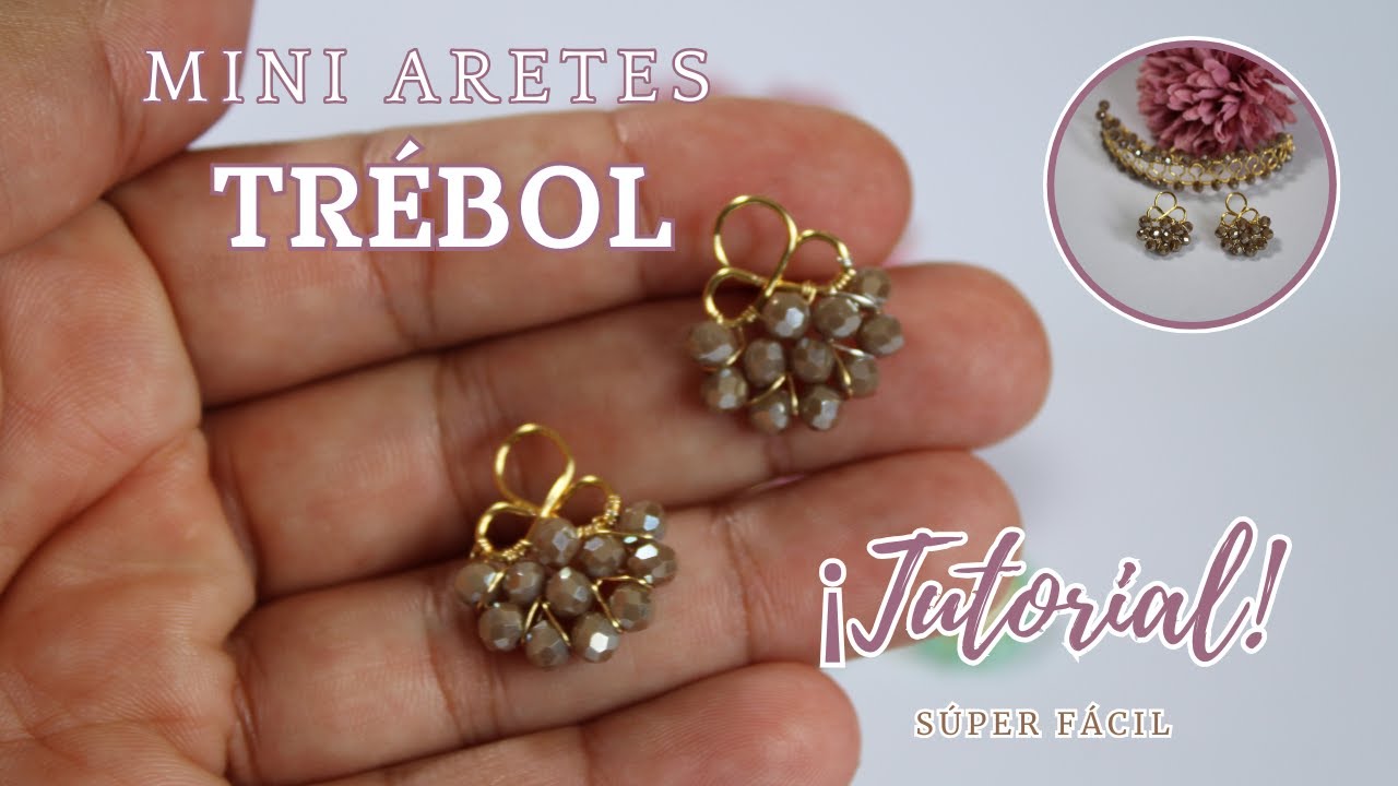 Mini Aretes de Trébol: ¡Fácil y Rápido!#alambrismobasico