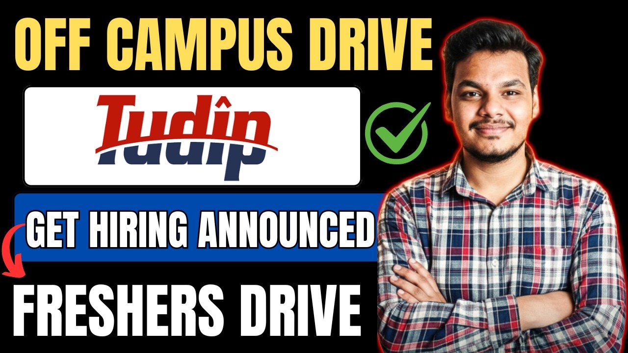 Tudip Biggest (GET) Hiring Announced | Off-Campus Job Drive for 2026, 2025 Batches | Freshers