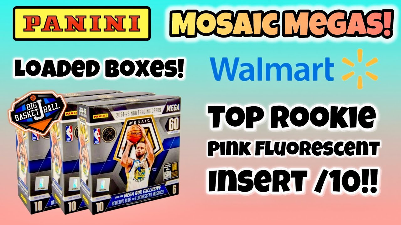 *FIRST LOOK!* 2024-25 Panini Mosaic Basketball WALMART Mega Box Break x3 🔥 Top RC Insert #’d /10!!