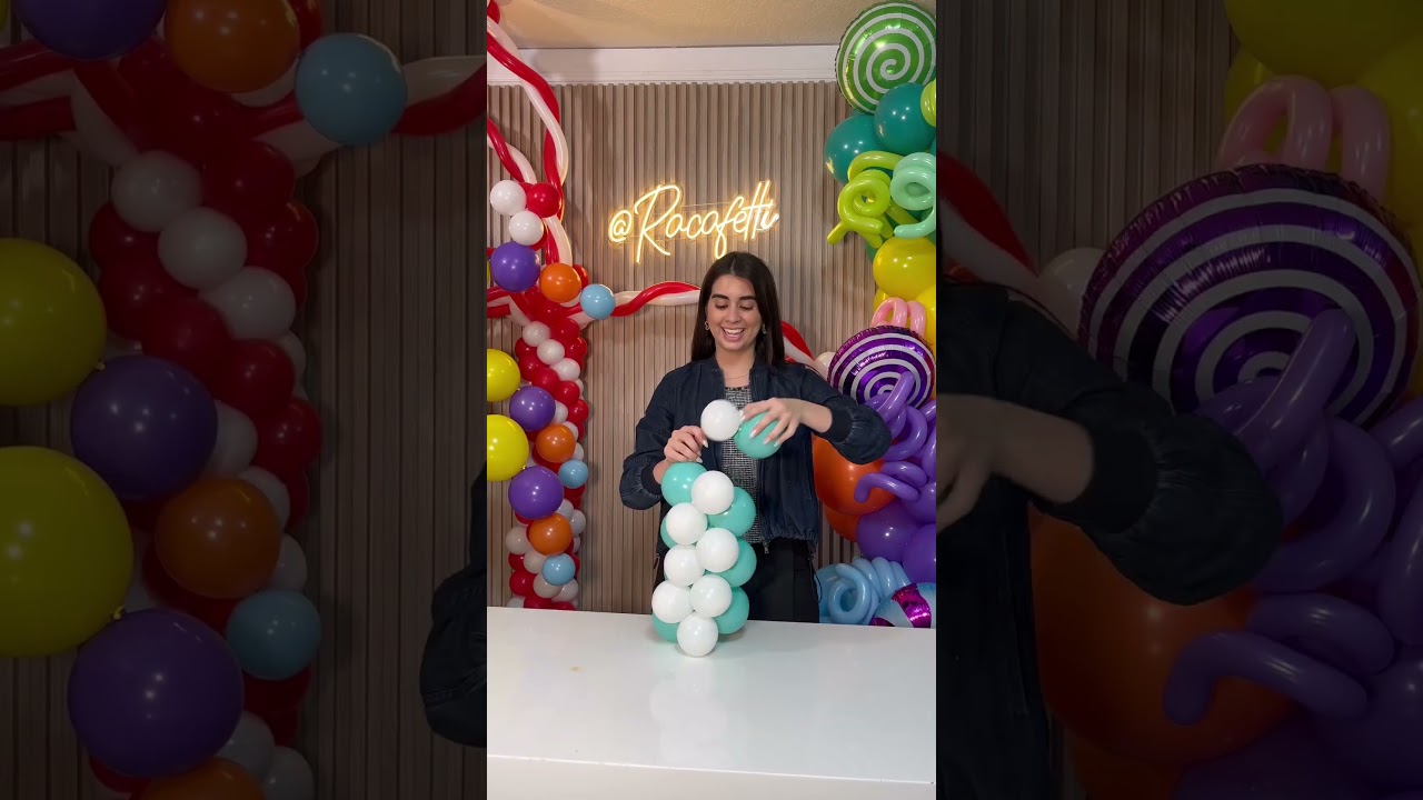 Balloon candy. Candy party. Two sweet party decoration. 