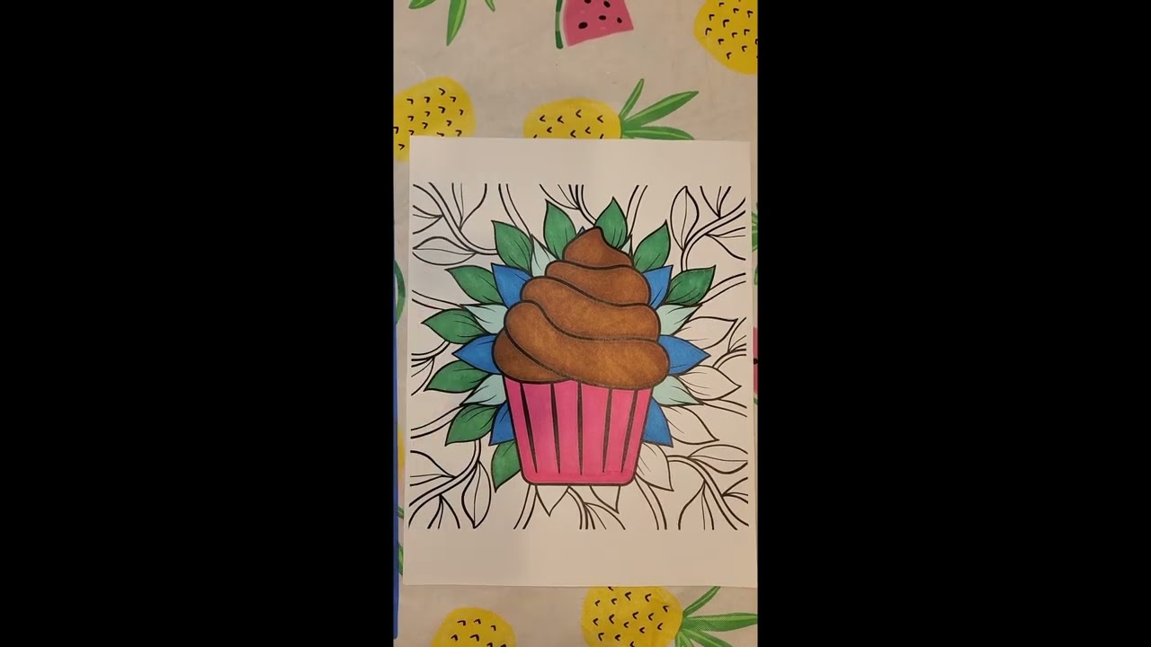 Coloring a Delicious Mandala from 'Bold & Easy Mandala Mashup: Food & Snacks Edition' - Relaxing Art