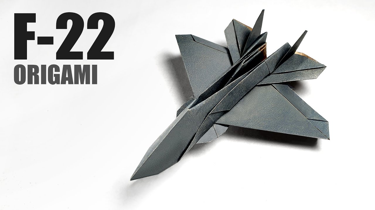 A4용지 한장으로 [F-22] 전투기 종이접기 【ORIGAMI F-22 Jet fighter】