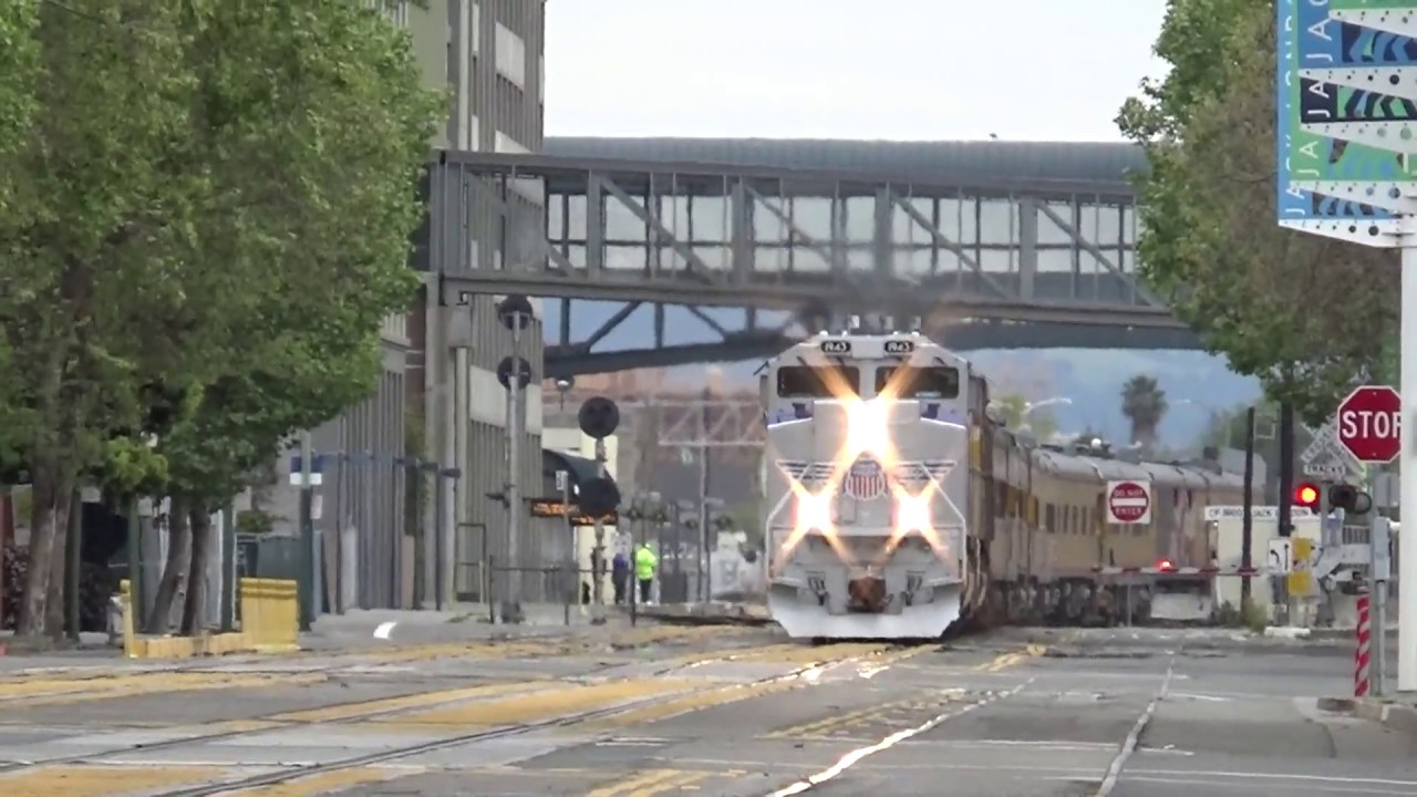 Union Pacific 1943 leads the Officer Car Special Street Running through Oakland Jack London