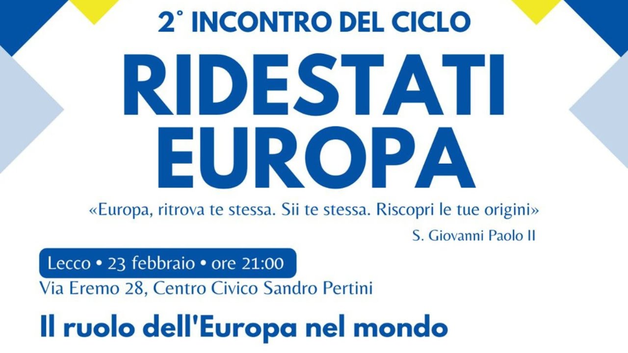 LabOra Incontro Lecco   il ruolo dell’Europa nel mondo