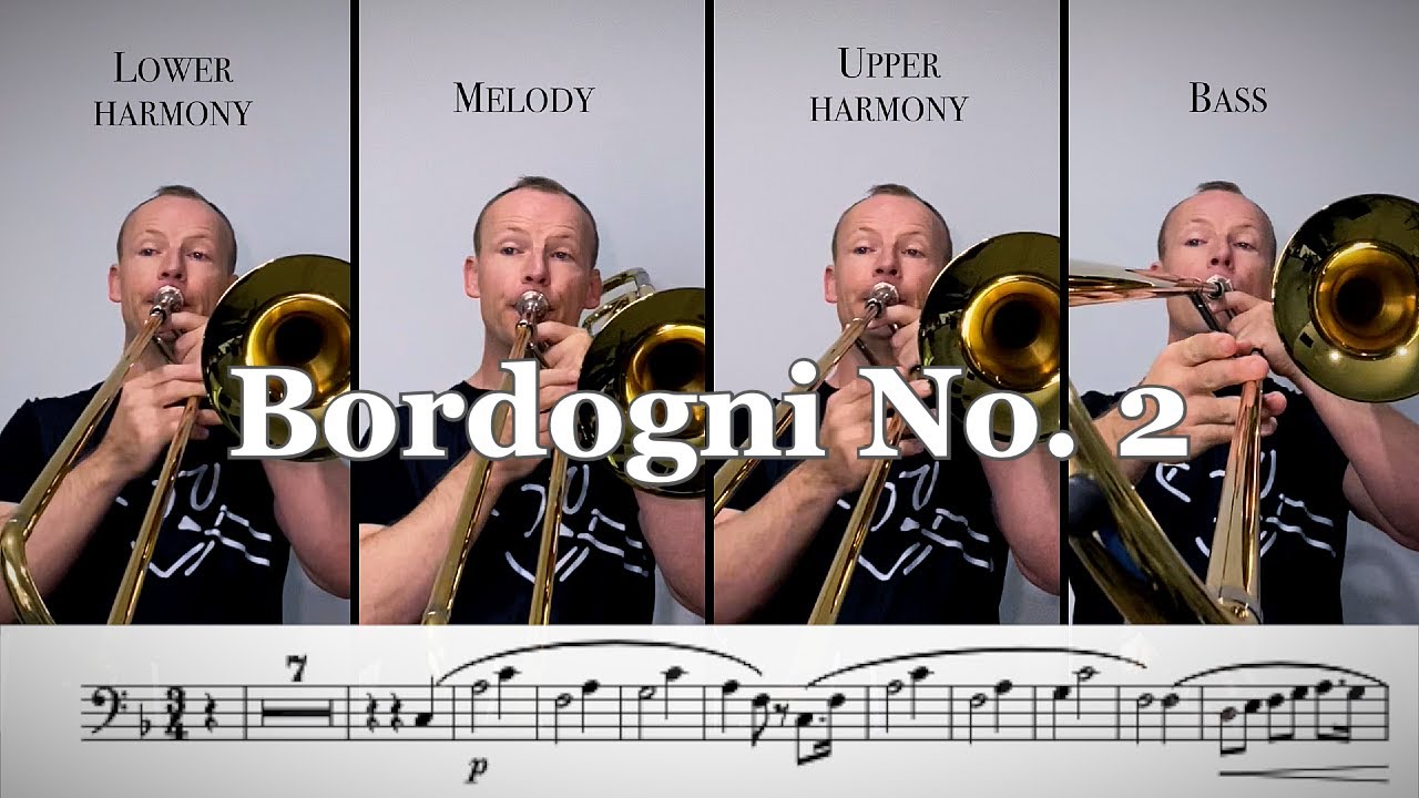 Bordogni No. 2 Trombone Quartet - Play Along