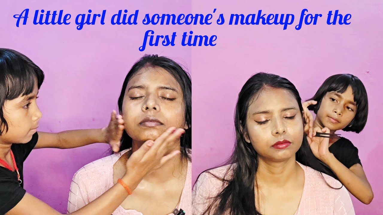 ASMR Makeup 💄| little girl first time did my makeup and hair style |Complete relaxation 🙂‍↕️🥱