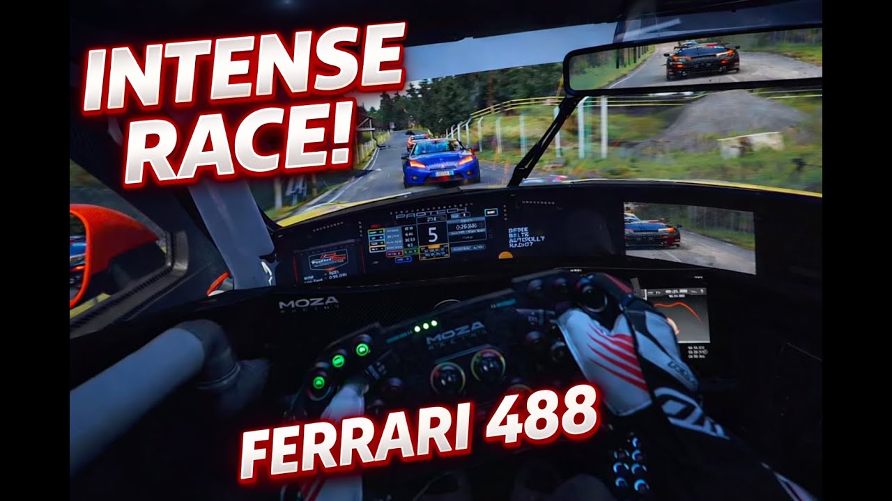 immersive ultra realistic graphics intense race ferrari 488