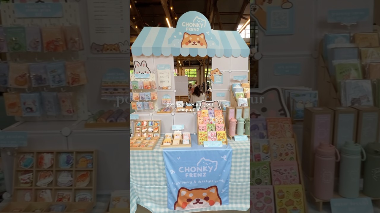 pov: you brought your shop to life ✨ | stationery shop #smallbusiness #artmarket #artisttable