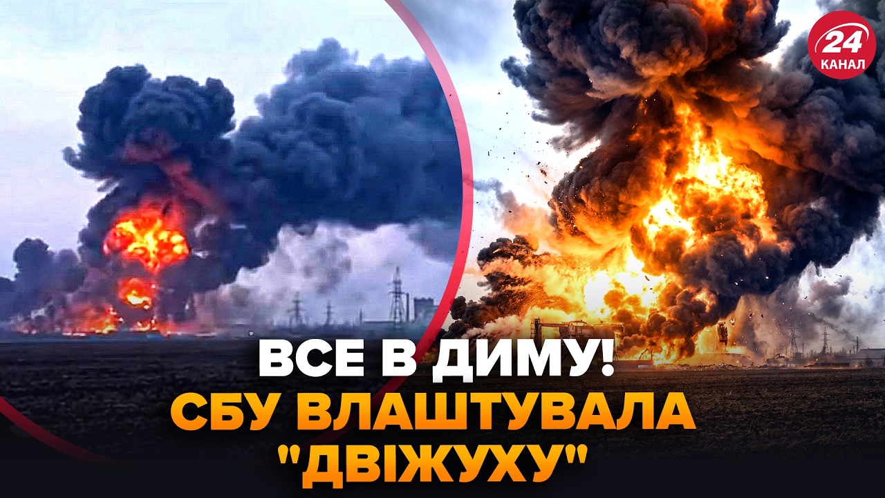 🔥СБУ РАЗНОСИТ Россию В ХЛАМ! Жахнули КЛЮЧЕВУЮ БАЗУ Путина. Смотрите, ДЫМ АЖ ДО НЕБА (ВИДЕО)