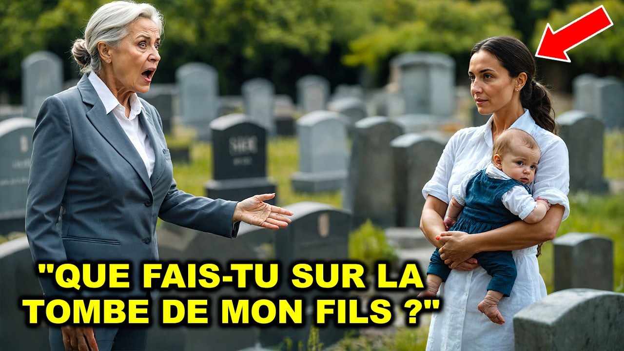 Une milliardaire trouve une serveuse en larmes et un enfant sur la tombe de son fils – choquée !